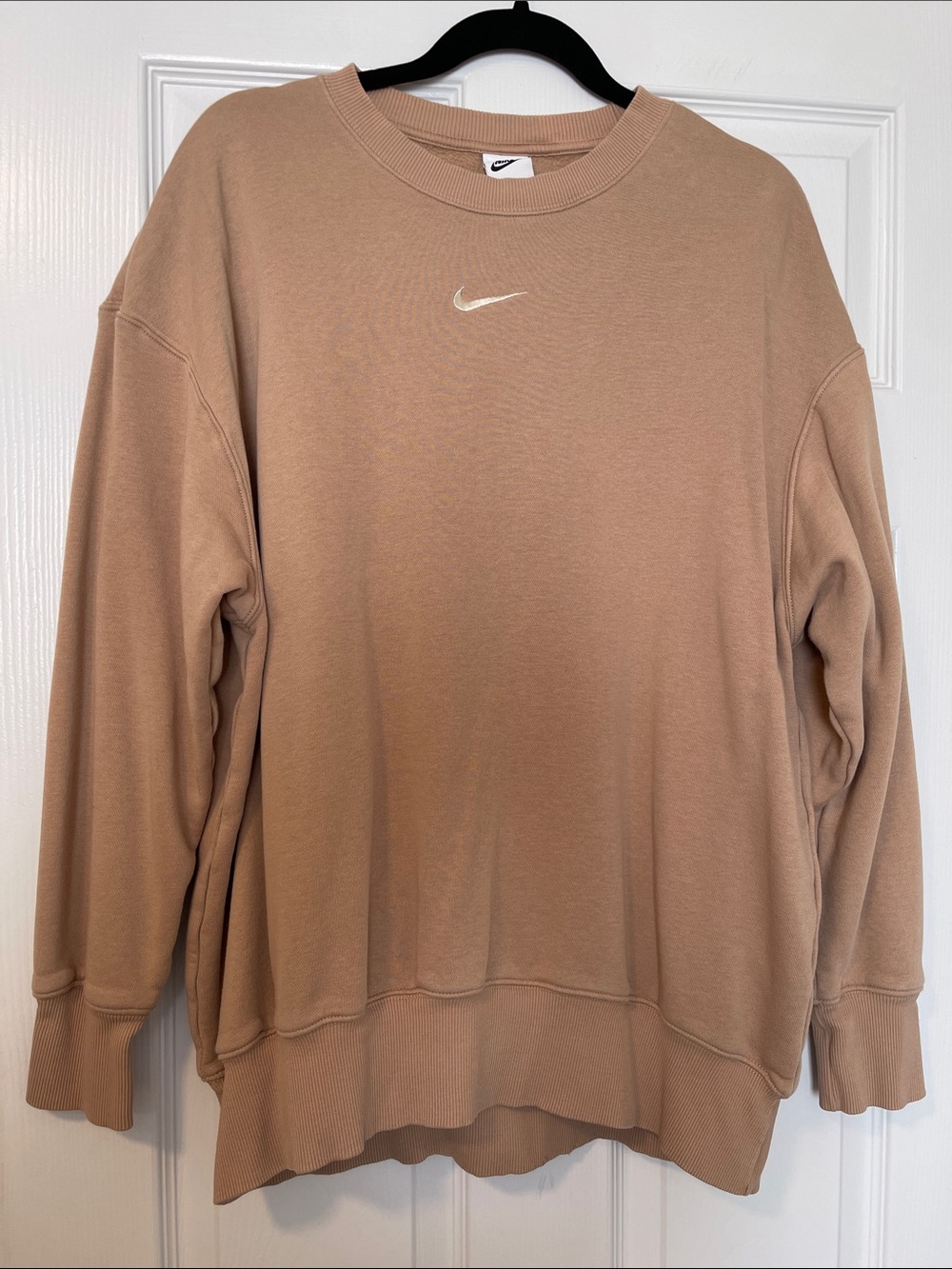 Nike Women's Oversized Crewneck Sweatshirt in Taupe